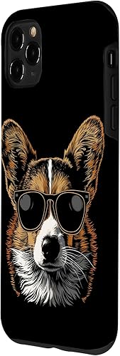 Miniatura 2 de Funda divertida para iPhone 11 Pro Max Corgi con gafas de sol con diseño de perro, mamá, papá, Corgi