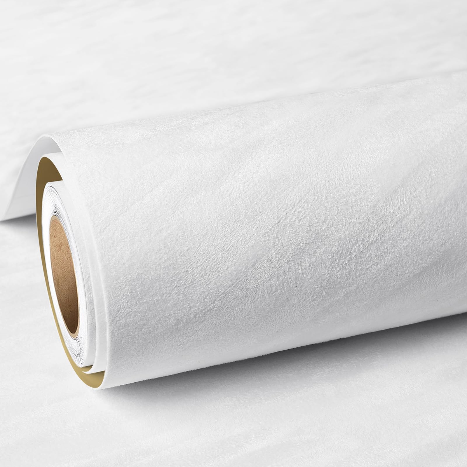 Papier peint blanc à décoller et à coller ReWallpaper velours blanc crème