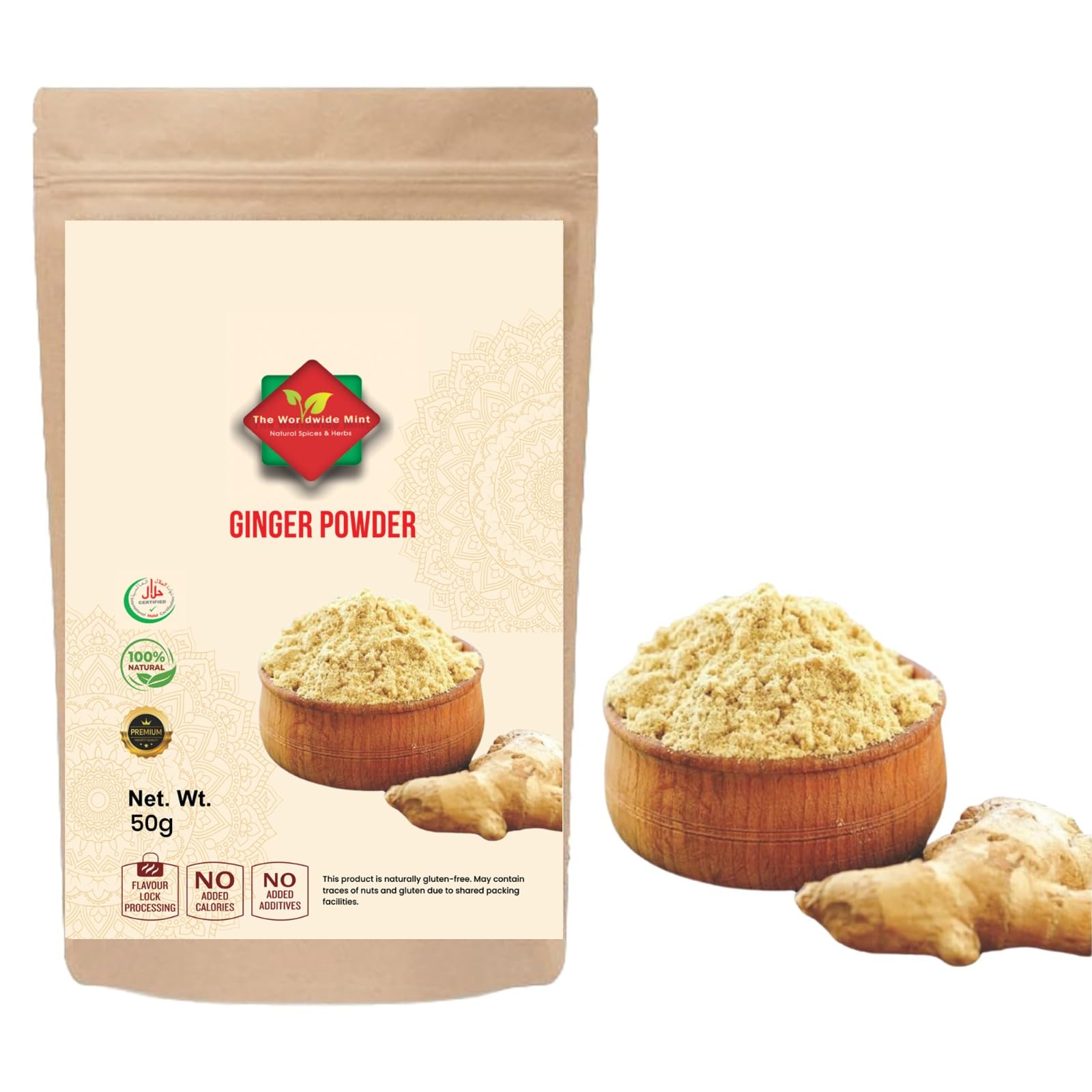 Ginger Ground (50G / 1.76 oz) | Ideal for Cooking and Tea | Gently Ground from Dried Ginger | 100% Natural | Premium Quality