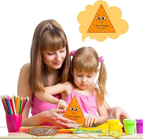 Miniatura 6 de Funrous 10 tarjetas de reconocimiento para niños, cartón grueso, tarjetas educativas de costura de doble cara, juegos para niños pequeños,