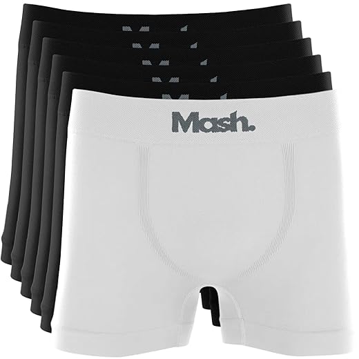 Kit 6 Cuecas Boxer Mash Sem Costura Poliamida Toque Gelado Box Masculina Adulto