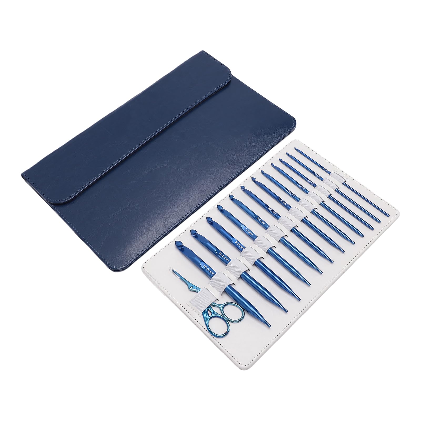Annadue Szydełko Tunezyjskie Komplet, 12 Sztuk 3.0-10.0mm Aluminium