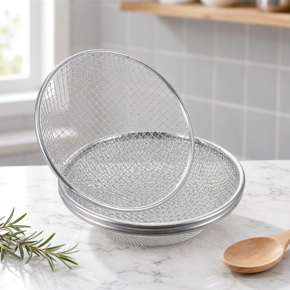 SOIMISS 3 Pièces Tamis à Sol Rond en Fer Galvanisé 30x30x7 Cm Maille Métallique Renforcée pour Tamisage de Gravier et Compost en Jardinage Succulente