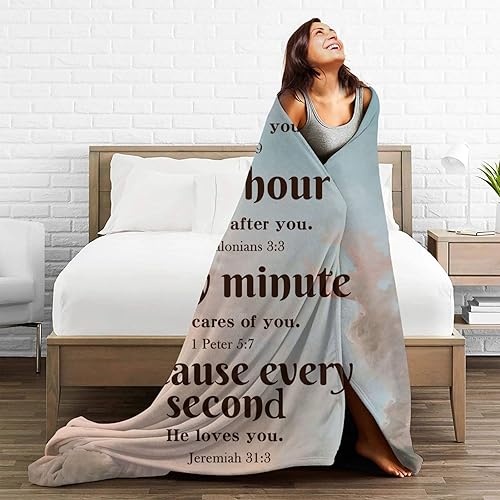 Miniatura 5 de Mantas cristianas suaves para mujer, regalos inspiradores para mujer, regalos religiosos unisex, regalos espirituales para mujeres, mantas para
