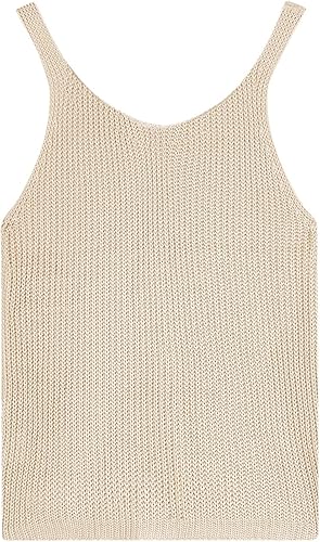 Miniatura 4 de Compression Tops with Bra Spring and Summer Stitching Knitted Loose Casual V Neck Solid Vest Tank Top Baggy Top