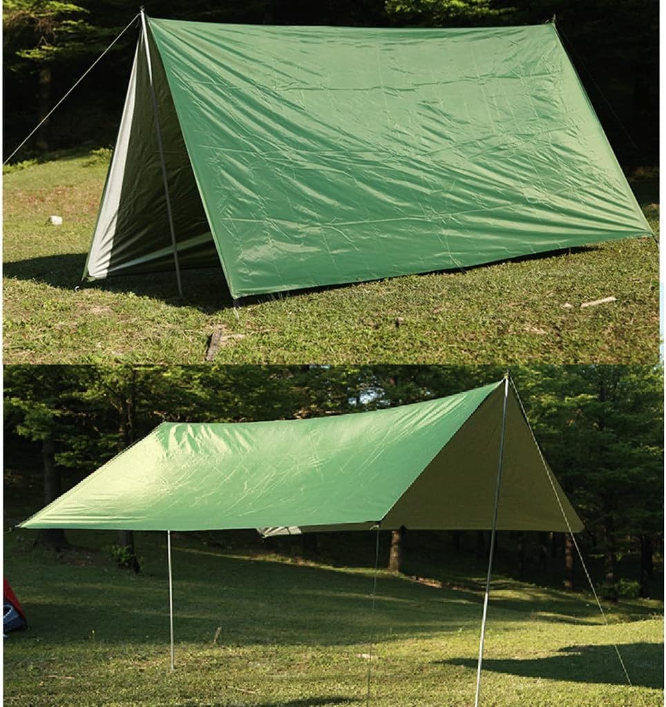 Green Waterproof Camping Tent Tarps