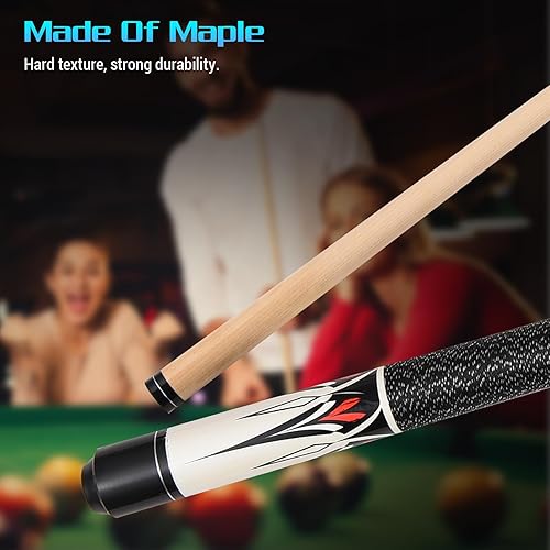 Miniatura 2 de Maple Pool 2 Piece Billiard Stick, 13MM Tip, Professional Design, PU Leather Grip, Sweat Proof Non Slip, for Black Eight Nine Ball