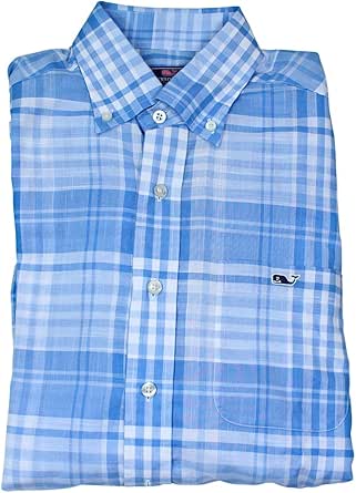 Amazon.com: vineyard vines New Tucker Shirt Snadbar Plaid Jake Blue XXL