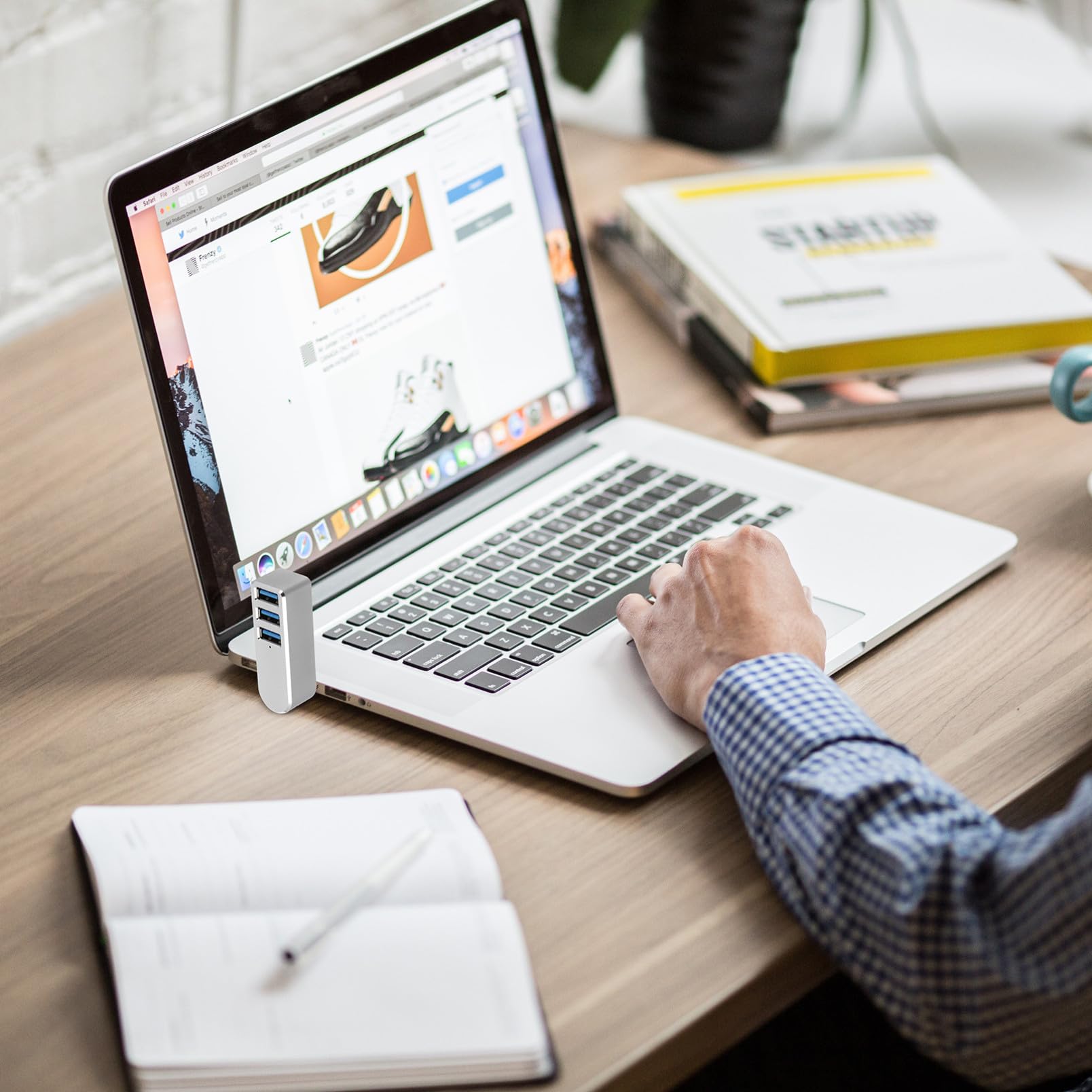 Uonlytech 2pezzi Usb Hub Usb Hub Multifunzionale Per Laptop Trasmissione Usare Adattatore Per Flash Mouse