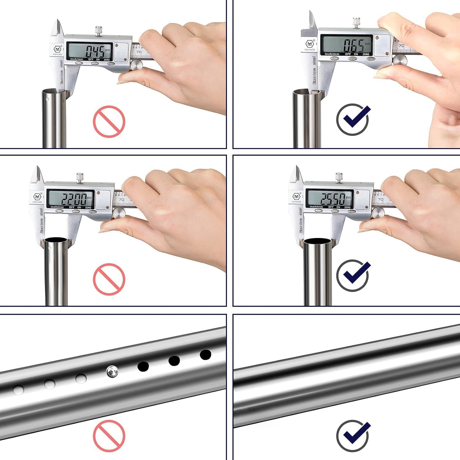 No Drilling Adjustable Telescopic Rail Shower Curtain Rail No Drilling Extendable Curtain Rail for Bathroom, Shower, Cabinet 30-260 cm,Silver-55~85CM
