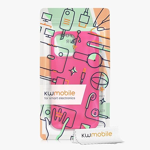Miniatura 7 de kwmobile Funda compatible con Apple iPhone 13 Pro Max - Funda protectora delgada de silicona TPU - Rosa neón