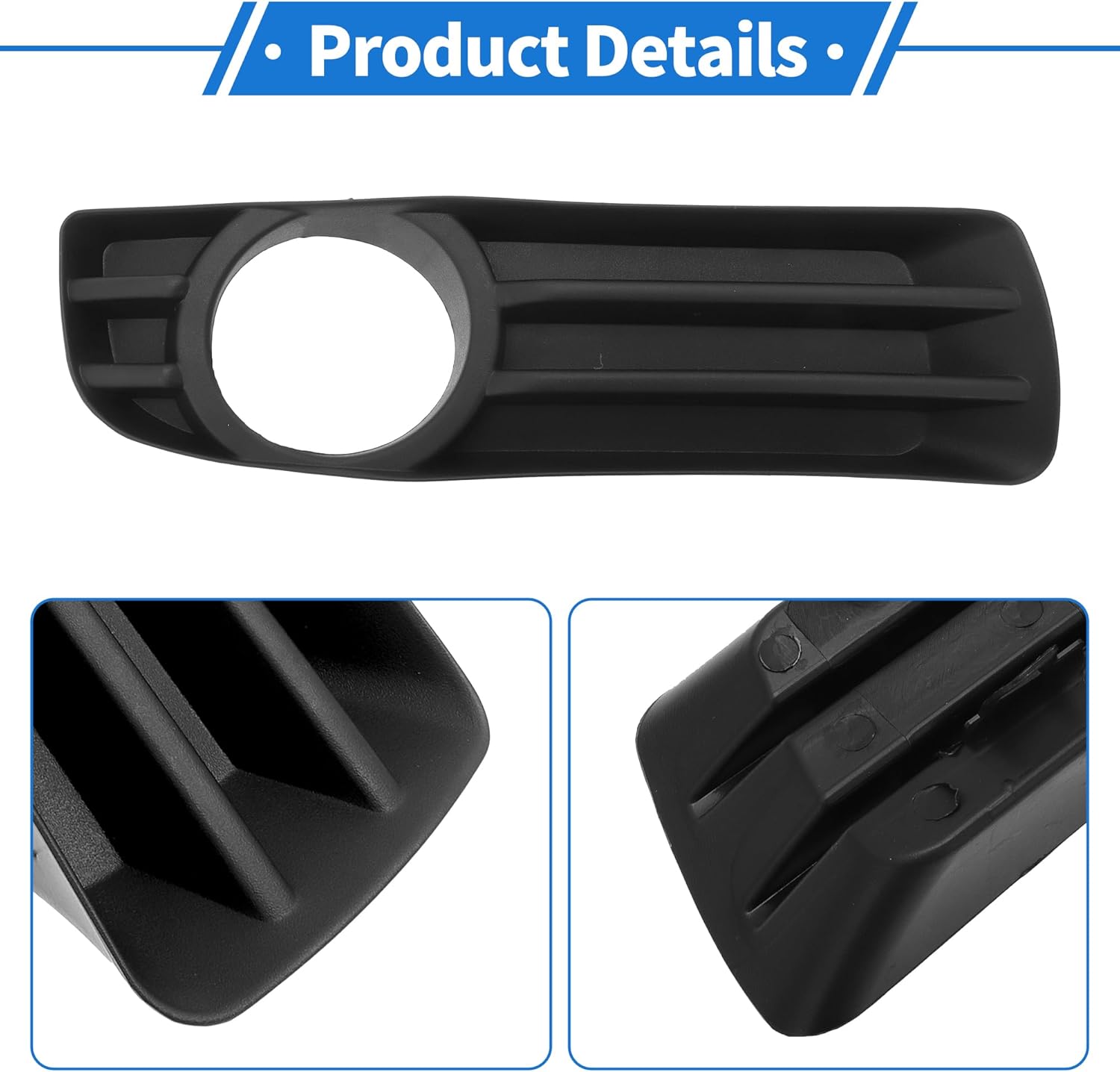 ACROPIX Fog Light Grill Front Lower Bumper Fog Light Cover Inserts No.4805930AA for Chrysler 300 2005-2010 Black ABS 1 Pcs Front Right Car