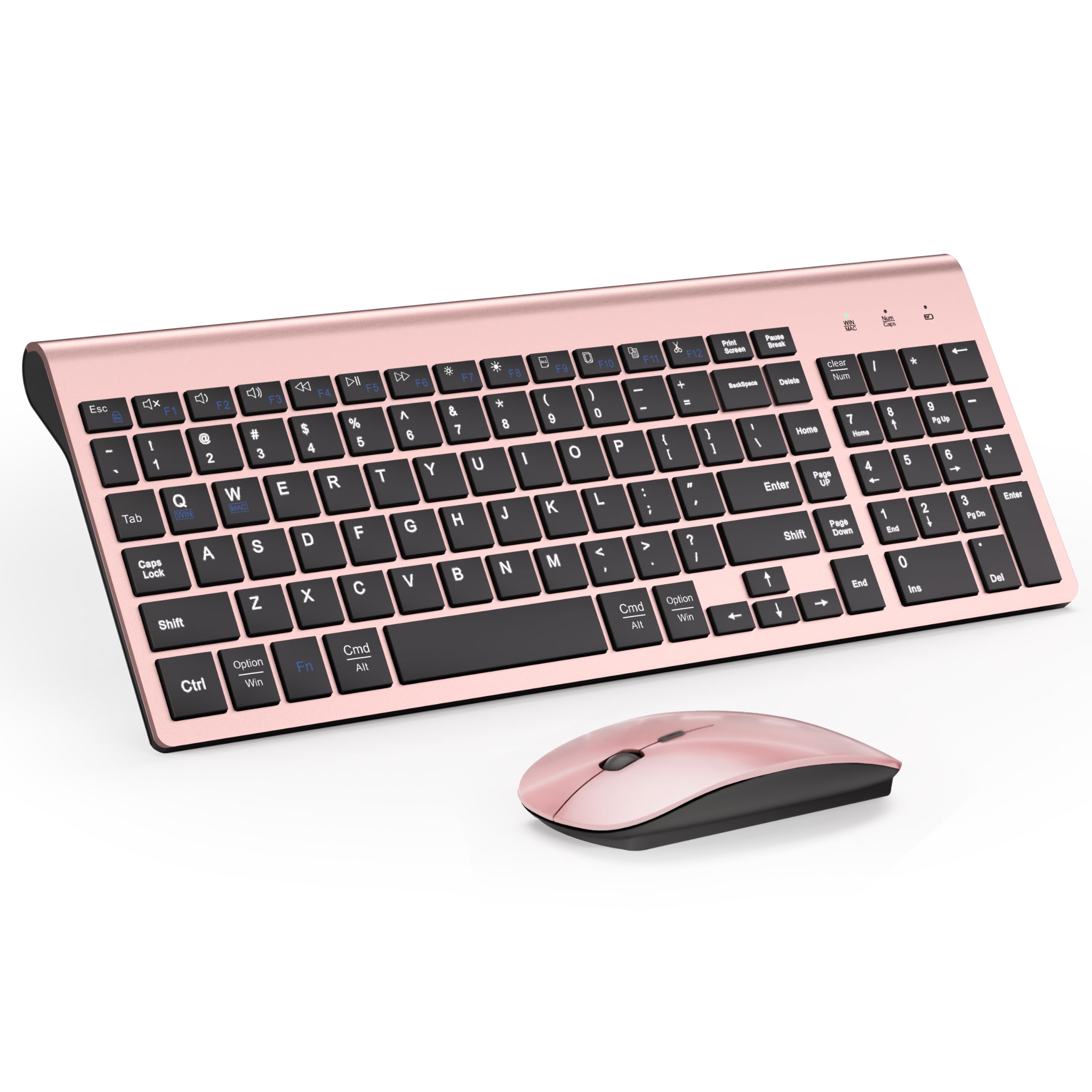 Wireless Keyboard and Mouse Ultra Slim Combo, TopMate - White — Amazon image 16