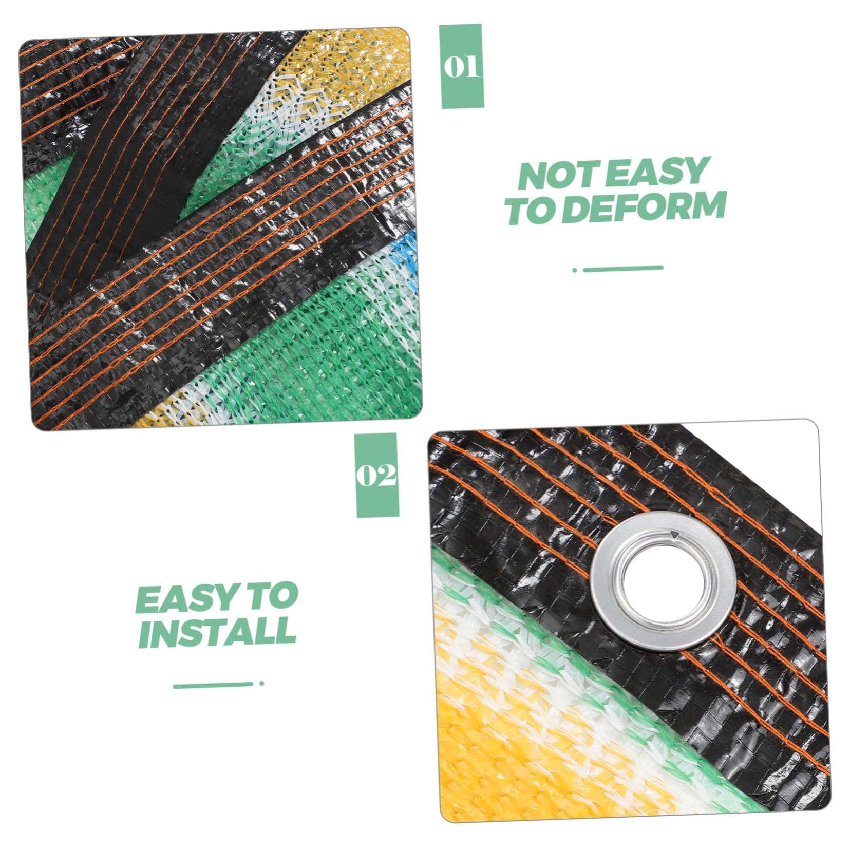 SUPVOX Telo Rete PE Ombreggiante Solare Rettangolare in e Protezione Resistente Facile Installazione Funzionale per Patio e Tetti Esterni