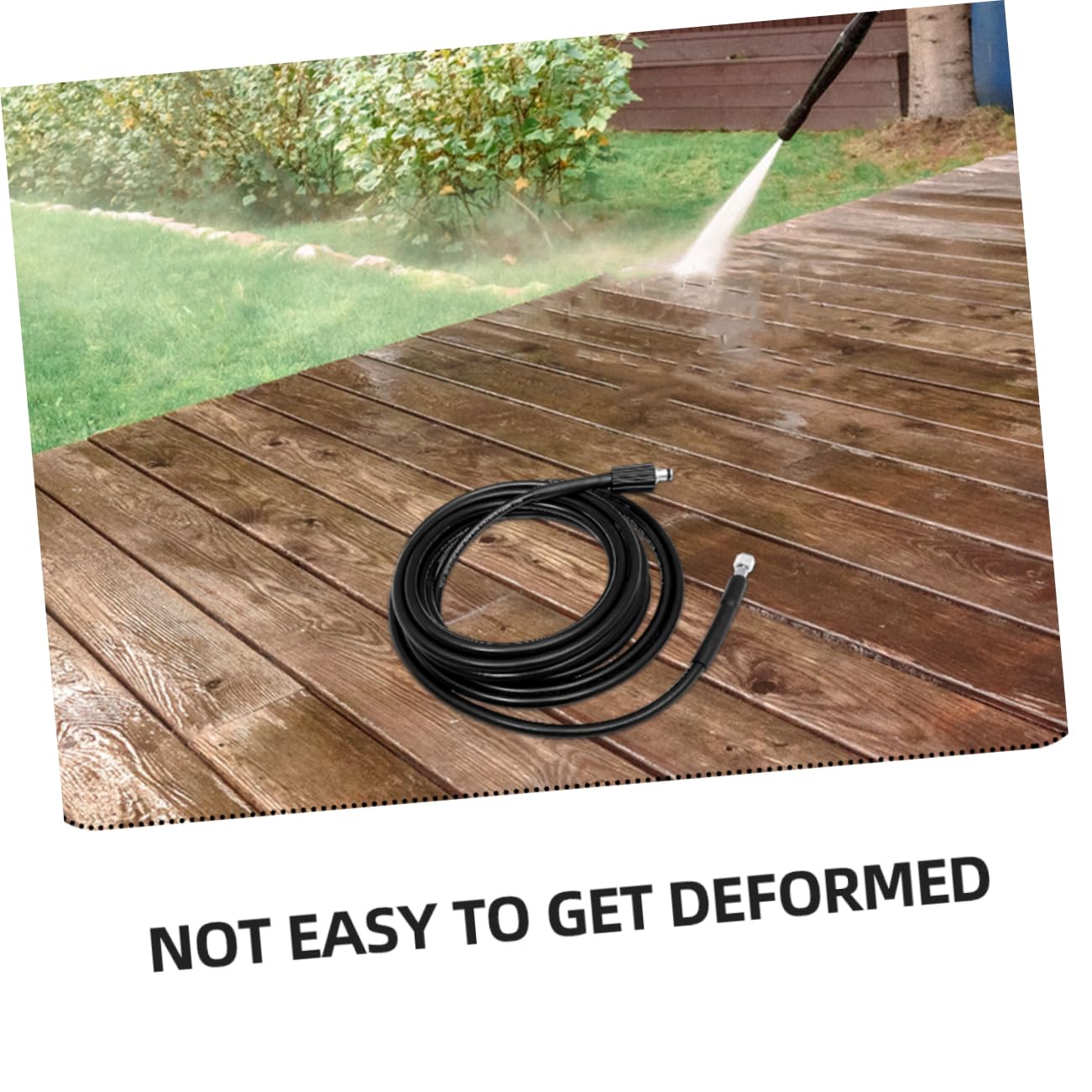 Balacoo Convenient Flexible Pressure Washer Pipe 6m 160bar M22 Water Cleaning Hose Extensi