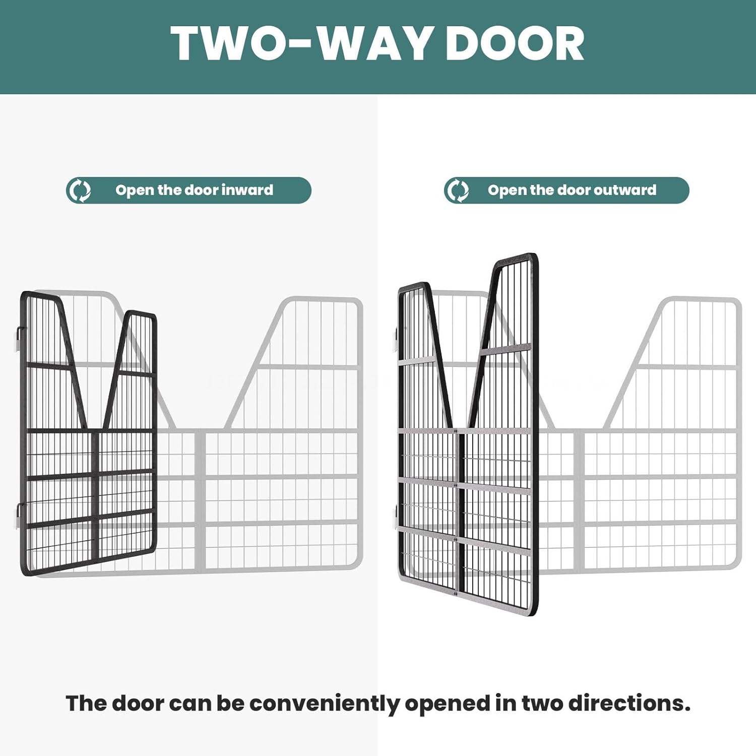 52 x 42 in Horse Stall Gate - Metal Stall Door Guard for Horse Barns, Heavy Duty Steel Construction (52" W x 42" H)