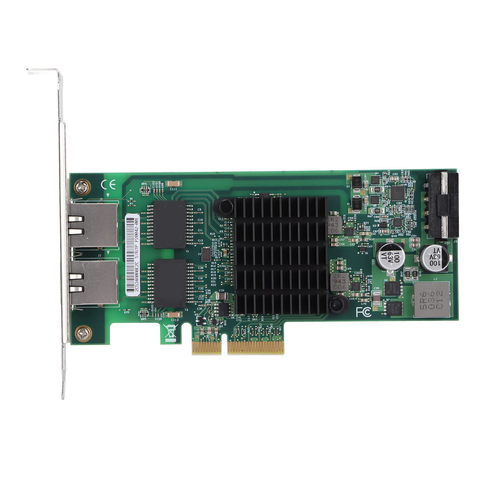 Scheda di Rete a Doppia Porta PCI-E X4 con velocità Gigabit per Applicazioni Server e Workstation Design Compatto