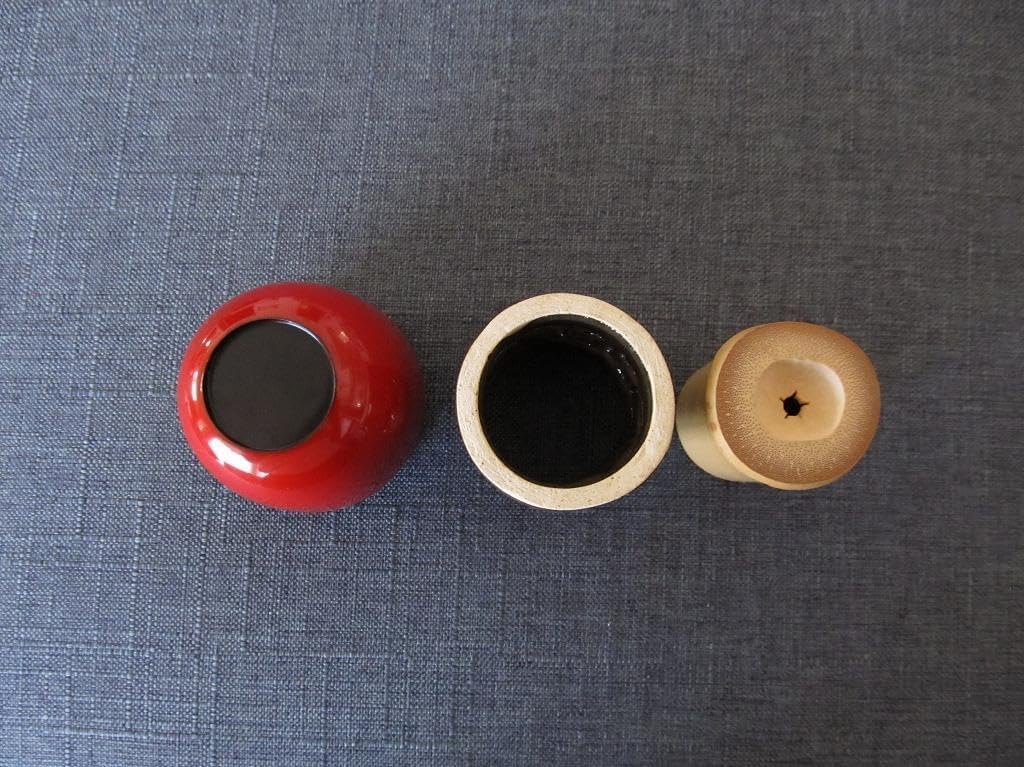 茶道具 寒牡丹 茶碗 ＆ 鋳銅蓋置 NO317 茶道具 寒牡丹 茶碗 ＆ 鋳銅蓋