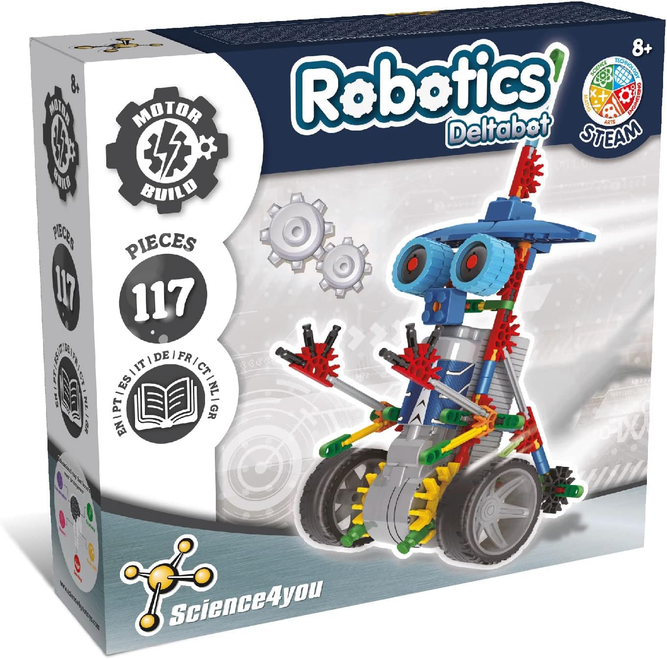 Science 4 You Robotics Deltabot STEM Engineering Toy for Kids Aged 8+, Multi-Colour