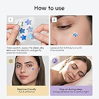 Vista 10 de MAREE Parches de Espinillas en Forma de Estrella para el Rostro - Parches Hidrocoloides para Acné con Ácido Salicílico, Aceite de Árbol de Té