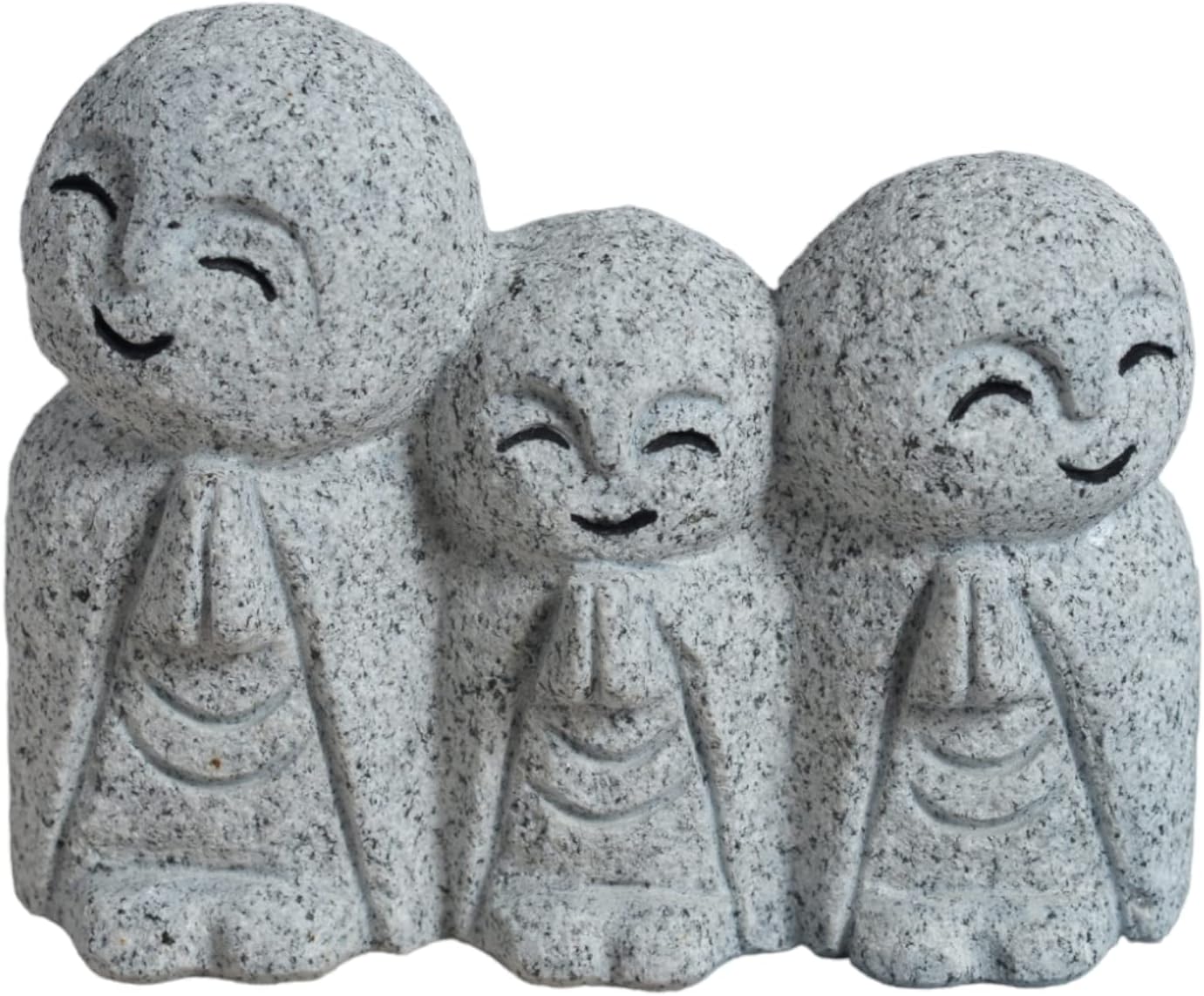 サンソー お地蔵さん 3人家族 親子 癒しのお地蔵さん 御影石 W15cm H12cm