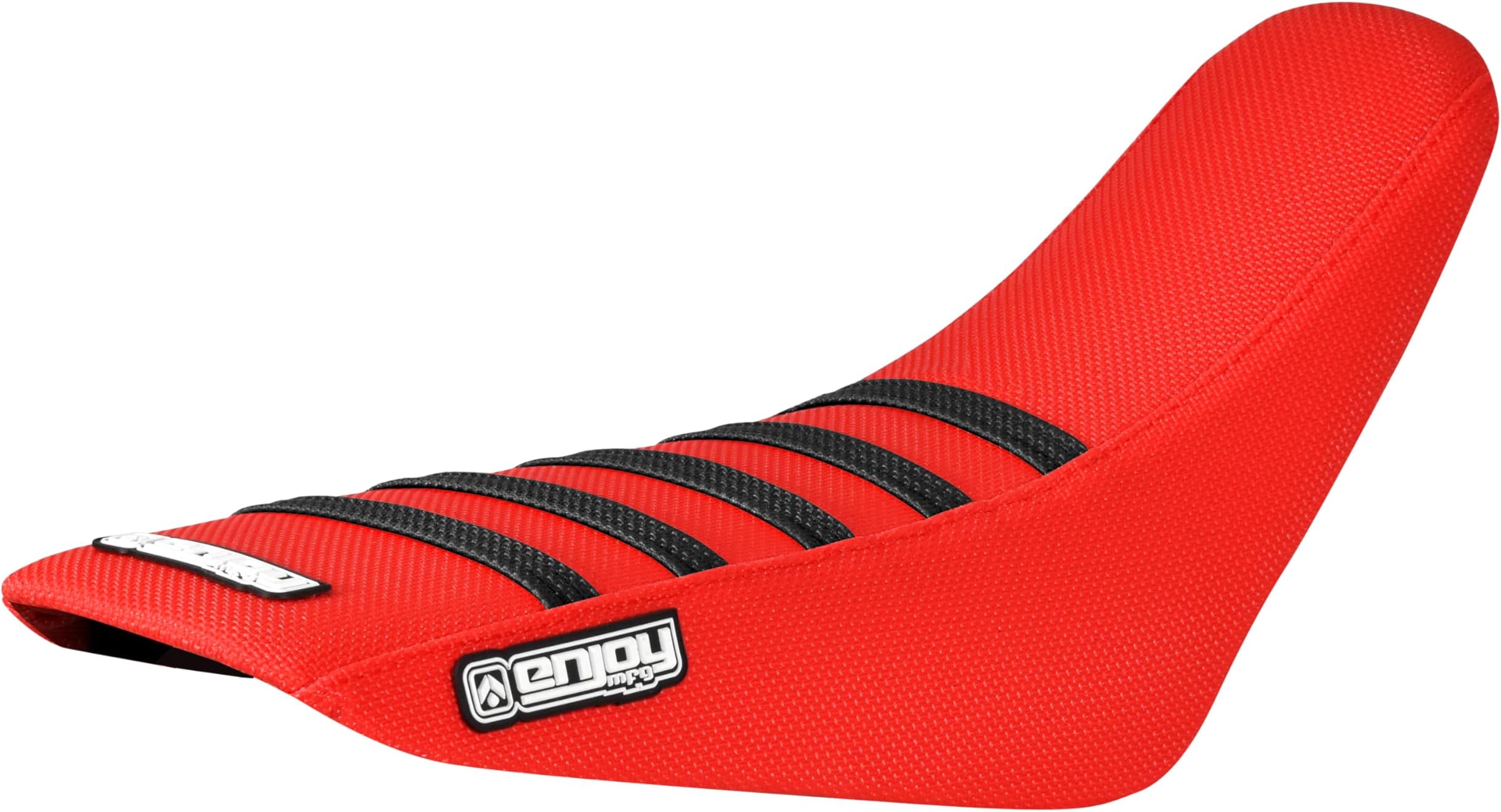 Enjoy MFG Ribbed Seat Cover for Honda CRF 110 - All Red/Black Ribs