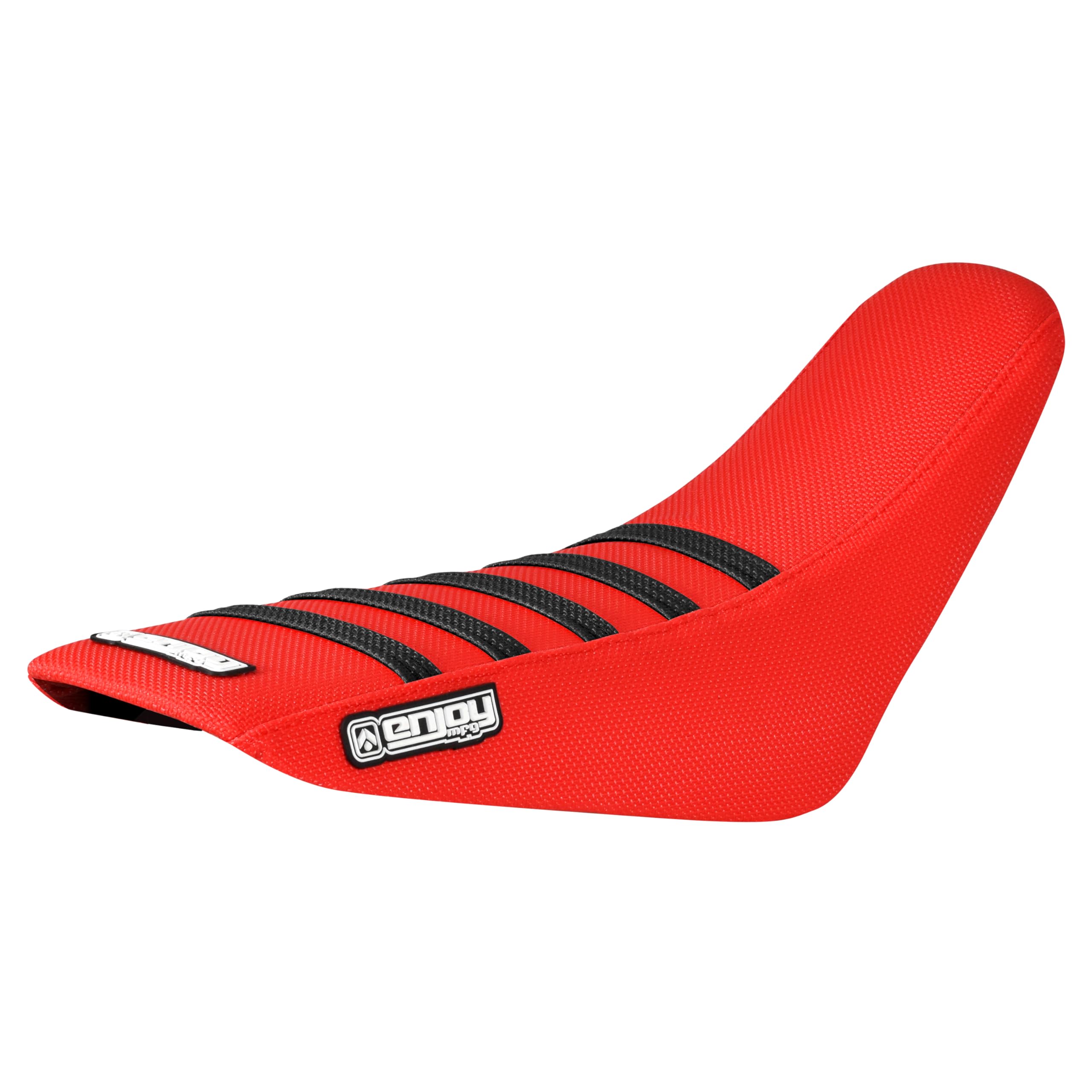 Ribbed Seat Cover for Honda CRF 110 - All Red/Black Ribs