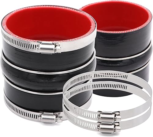 Manguera de silicona de 4 pulgadas (4.016 in) ID Hump, manguera de acoplador recto reforzada de 4 capas, longitud 4 pulgadas de grosor 0.197 in con