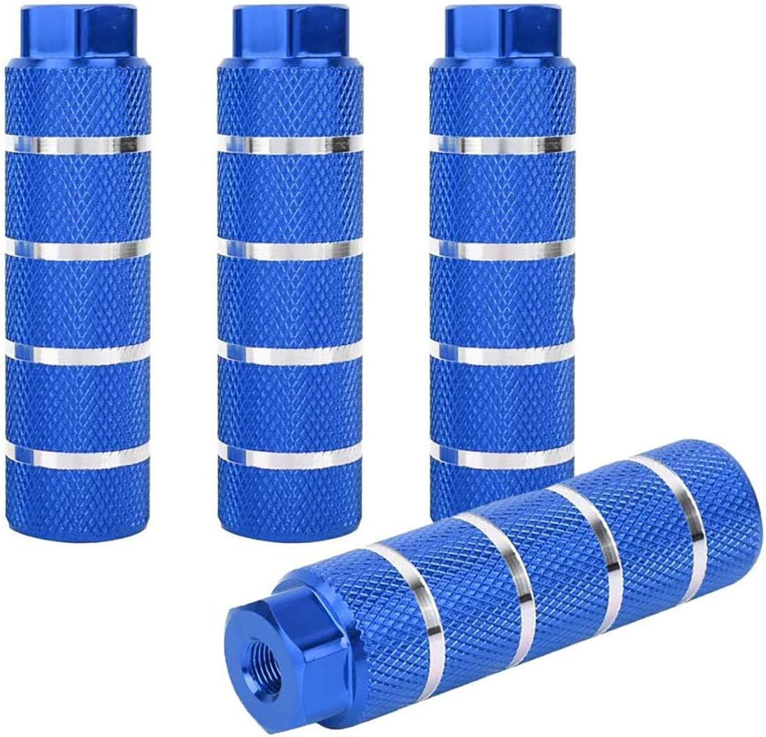 wanshaAluminum Alloy Bike Pegs, 4Pcs Anti-Skid Bicycle Pegs Fit 3/8 inch Axles-26 Teeth Mountain Bike BMX Pegs