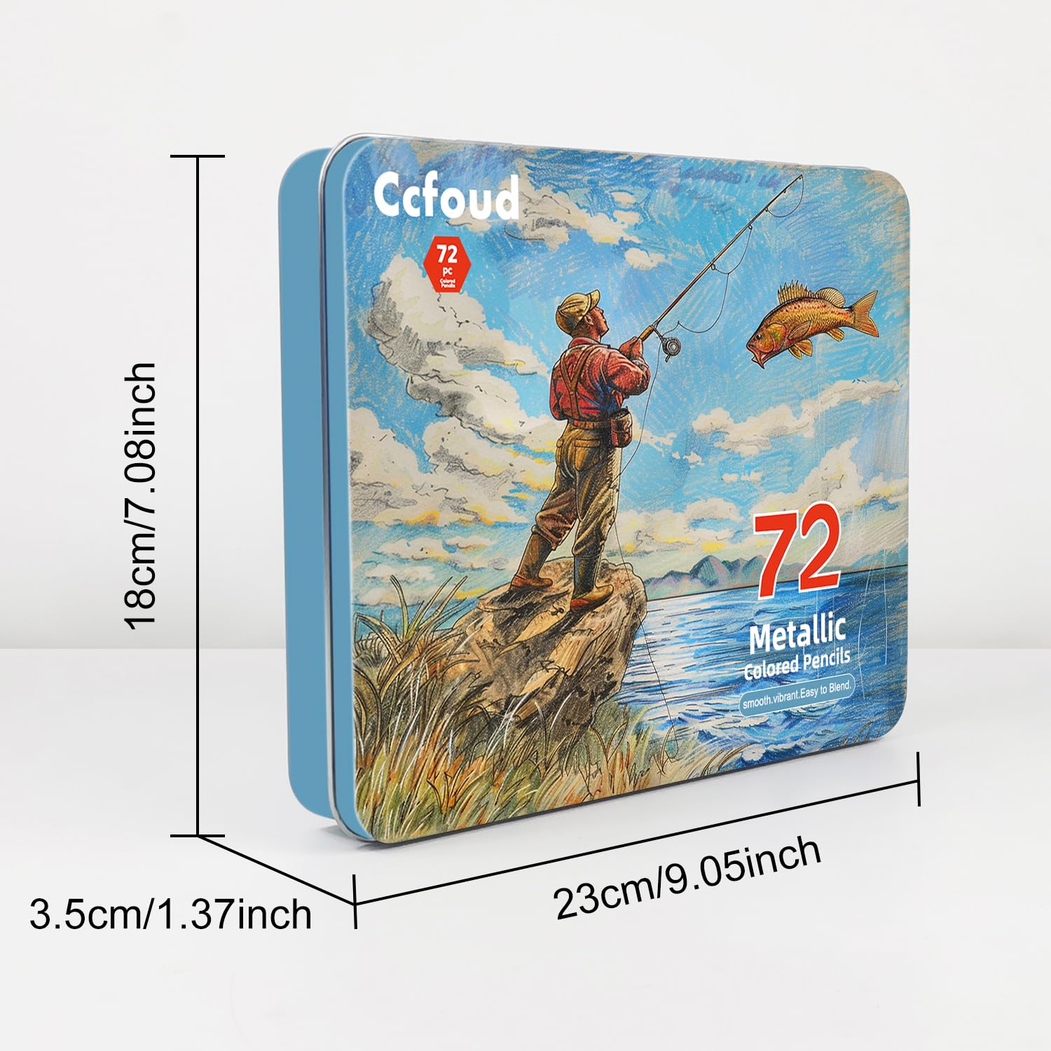 Amazon | Ccfoud メタリック色鉛筆 72本セット 油性色鉛筆 プロ専用