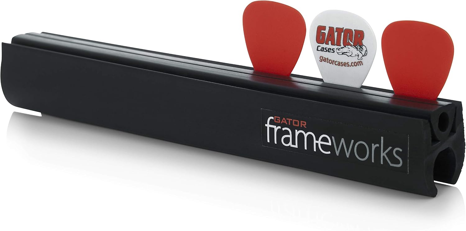 Gator FrameworksCases Gator Frameworks Microphone Stand Attachment Slides Holds up to 12 Guitar Picks (GFW-GTR-PICKCLIP) Holder Clip