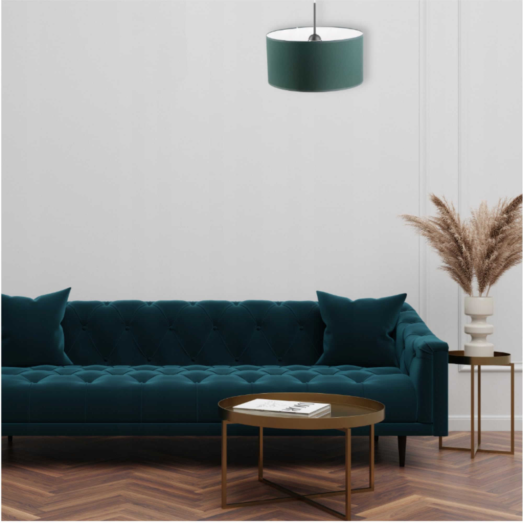 Luminaria - Lampara Colgante con Rosca E27 de 60 W máx. Lámpara de Techo Ideal para Decoración de Interiores Estilo Moderno y Elegante (Bombilla no incluida) (Blanco)