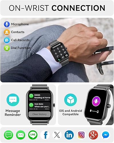 Miniatura 3 de Reloj inteligente para mujeres y hombres, reloj de seguimiento de actividad física para teléfonos Android compatible con iPhone, relojes