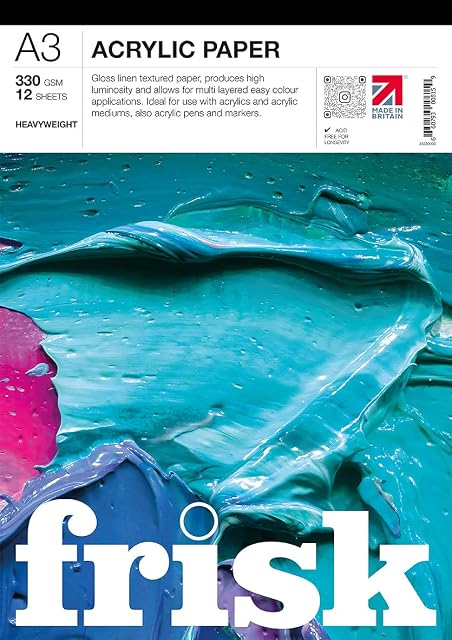 Frisk 23230003 Acrylic Paper Pad A3, White