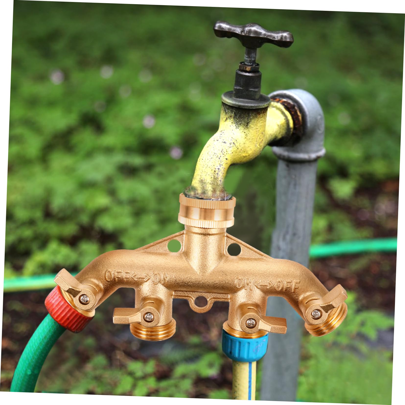 HOMSFOU Connettore per Tubo da Giardino Vie in Ottone Adattatore per Rubinetto Flessibile Raccordo per Tubo Flessibile da Giardino Adattatore per Regolabile Connettore per da