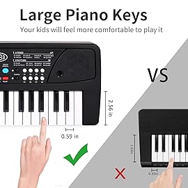 37 Key Upgrade Piano Keyboard for Kids Musical Toys Ages 3-5 Beginners Keyboard Piano with Microphone for 3 4 5 6 Year Old Boys Girls Gifts