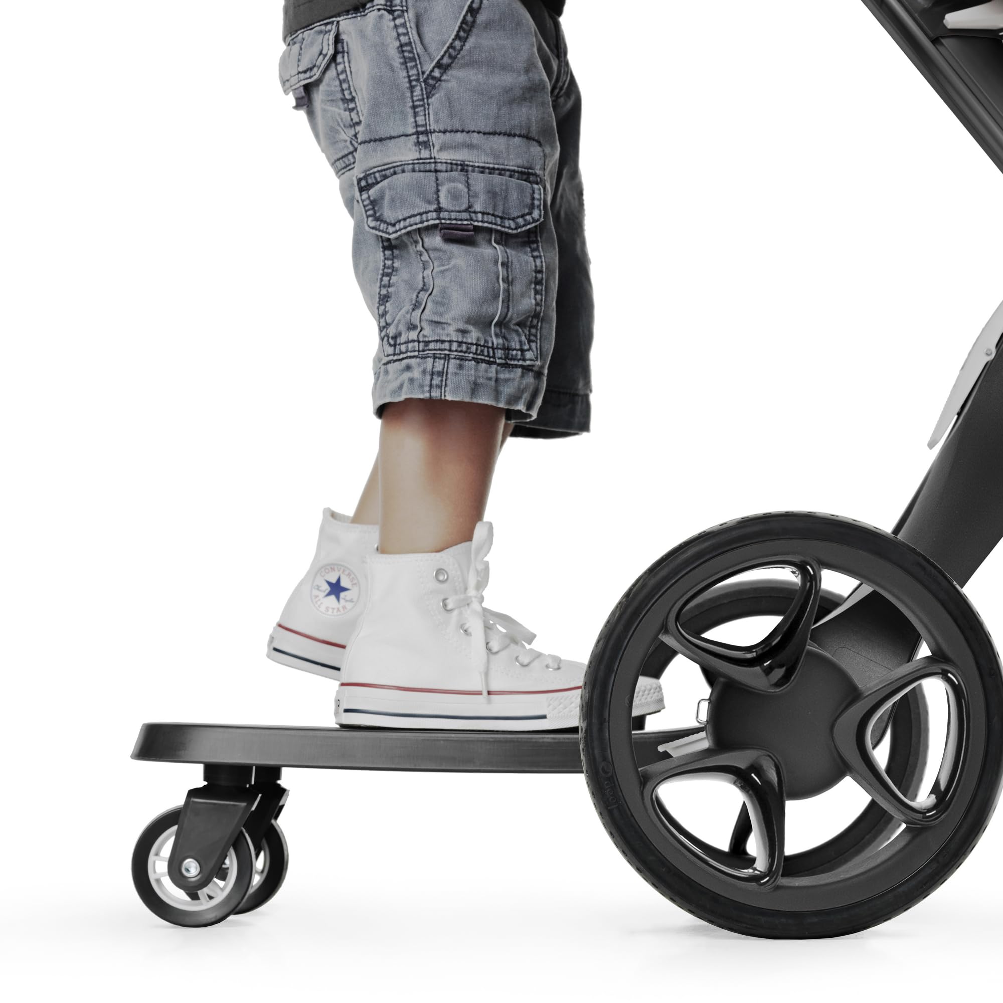 Stokke Xplory Skateboard - Black - Enables your little one to take part in the walk near their brother or sister