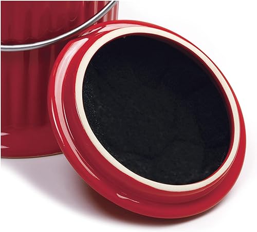 Miniatura 3 de Norpro, Red 93R, 1 galón de cerámica para compost