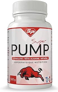 SUPER PUMP • BOOSTER MUSCULATION • Congestion explosive • PUISSANT pré-workout • MADE IN FRANCE • Pour 4 MOIS • SuperPhysique Nutrition