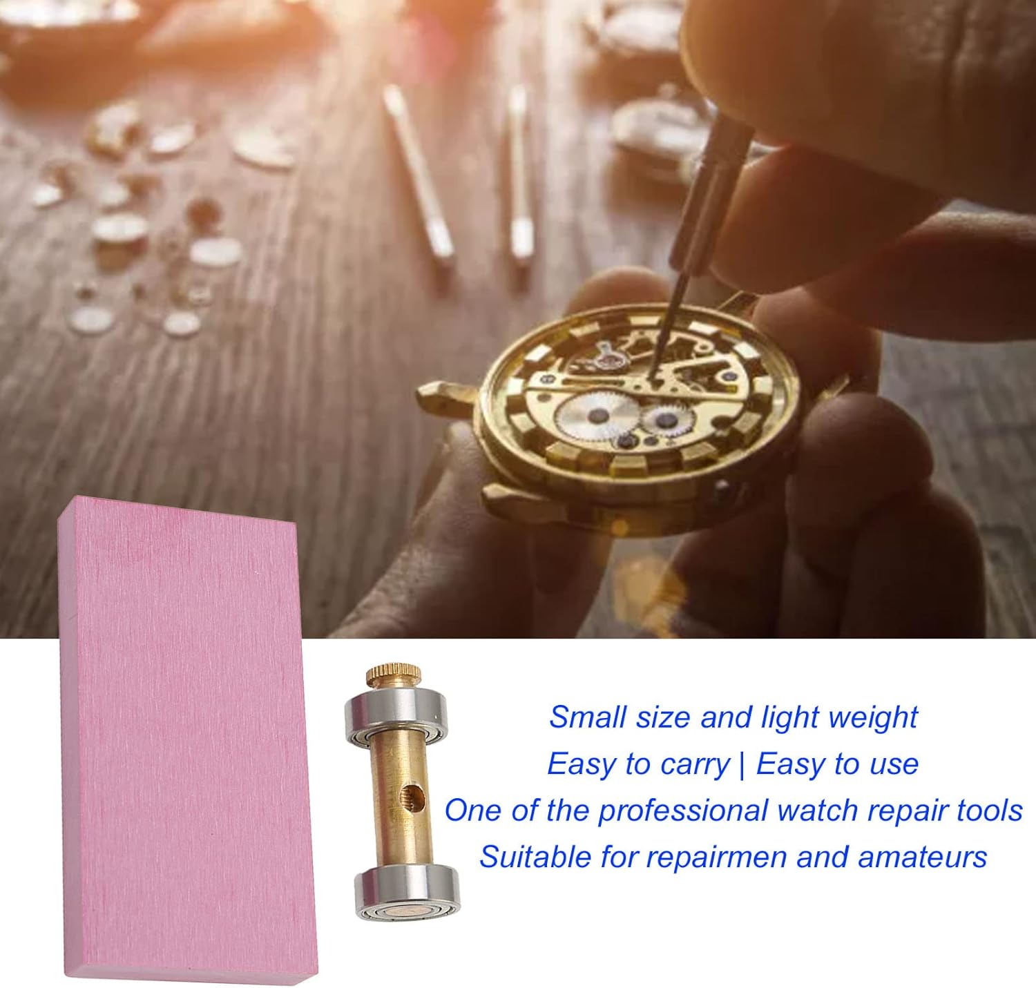 Watch Repair Screwdriver Sharpener 3000 Grit Sharpening Stones Watches Repairs Tool for Amateurs，Adjustable Watch Wristwatch Screwdriver Sharpener Repair Tool Sharpening Holder