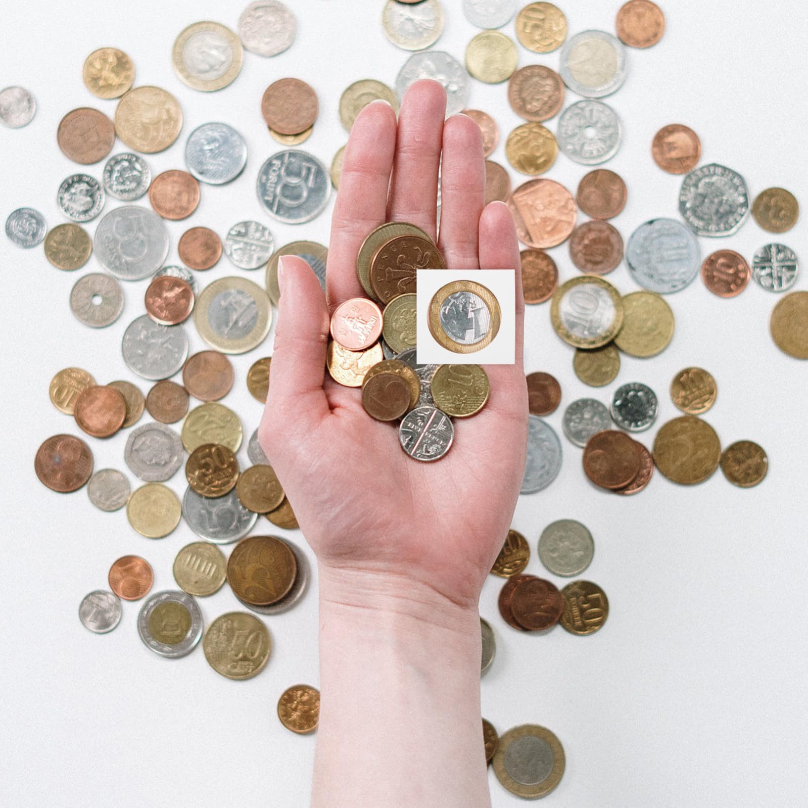 Uonlytech Clips para Monedas de Papel Blanco, Paquete de 400 Piezas, Resistentes Oxidación, Organizador Práctico para Coleccionistas de Monedas