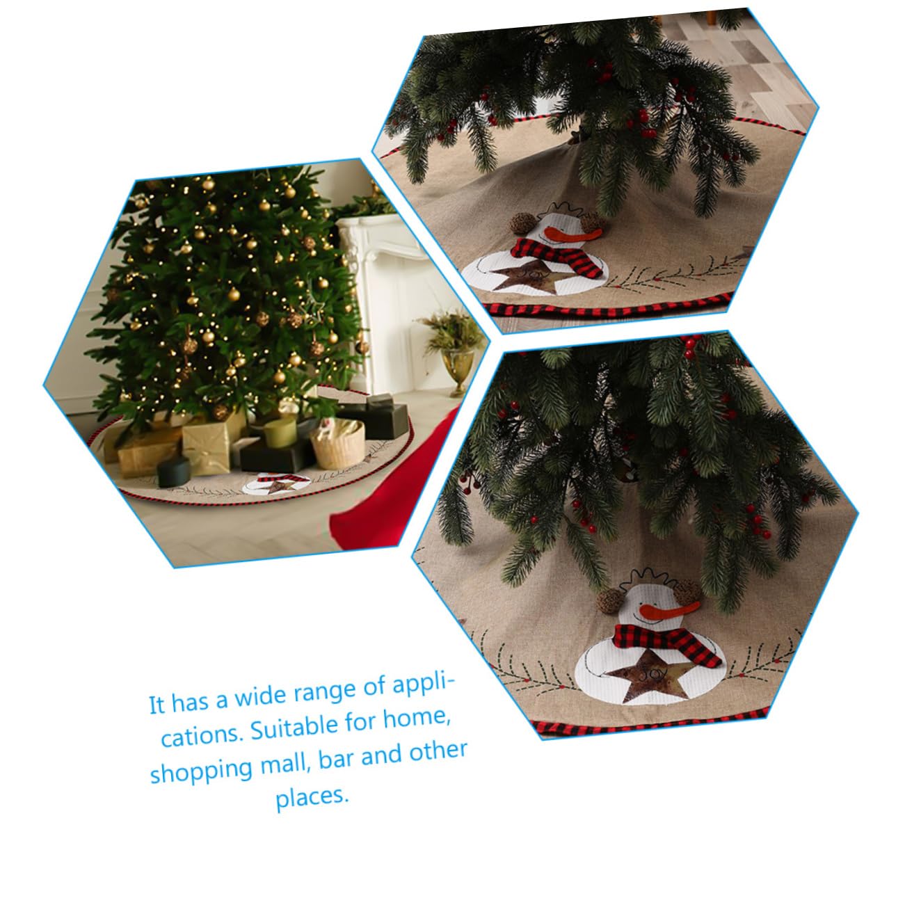 TOPBATHY 2 Stück Weihnachtsbaum Dekorationsrock Weihnachtsbaum Dekoration Schicke Weihnachtsdekorationen Weihnachtsbaum Röcke Weihnachtsbaum Rock Weihnachts Fußmatte Weihnachts