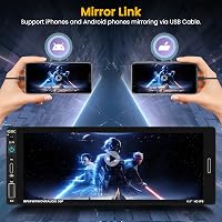Hikity 1 Din Autórádió 6.9" Érintőképernyő Wireless CarPlay Android Bluetooth 4