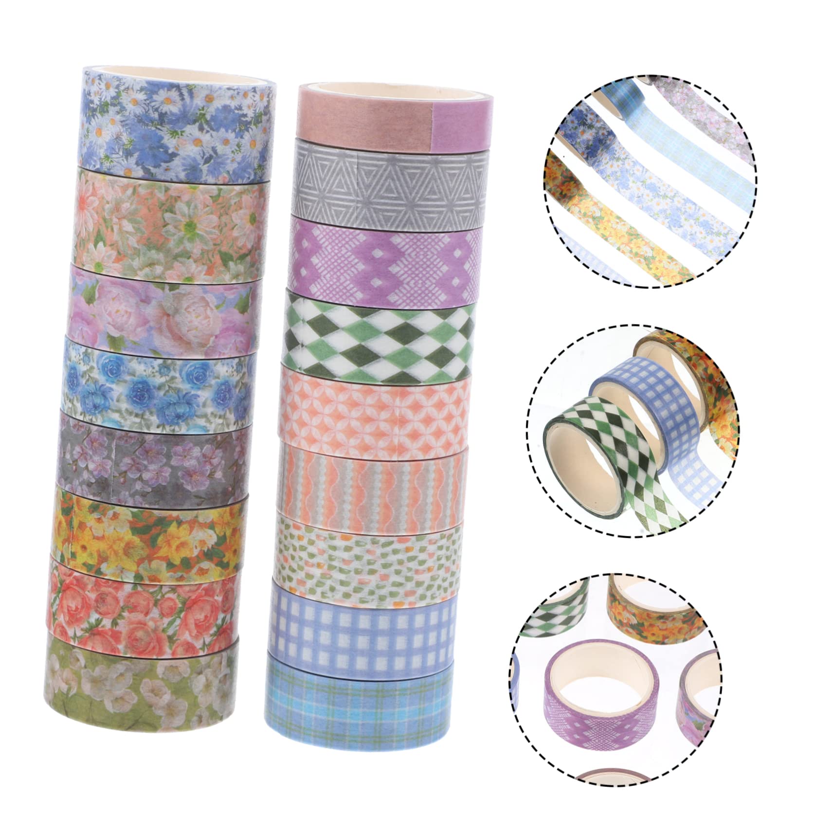Lurrose 51 Nastro Adesivo Decorativo Floreale Da Washi Tape Per Progetti Creativi Scrapbooking e Decorazioni Facile Da Rimuovere e Riutilizzare Per Planner