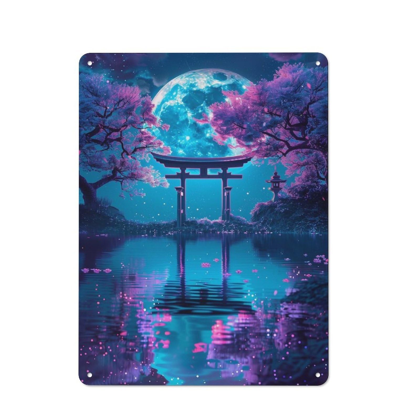 Junmoney Torii Vintage Tin Wall Plaque 40X30cm For Studio Or Craft Room, For Garage, Workshop And Man Cave Decoration