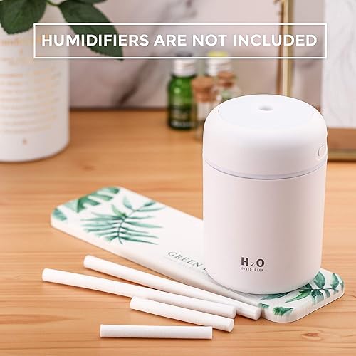 Miniatura 3 de Boao 40 barras de humidificador de algodón para recambio de mechas de repuesto para difusor personal portátil, humidificadores de niebla alimentados