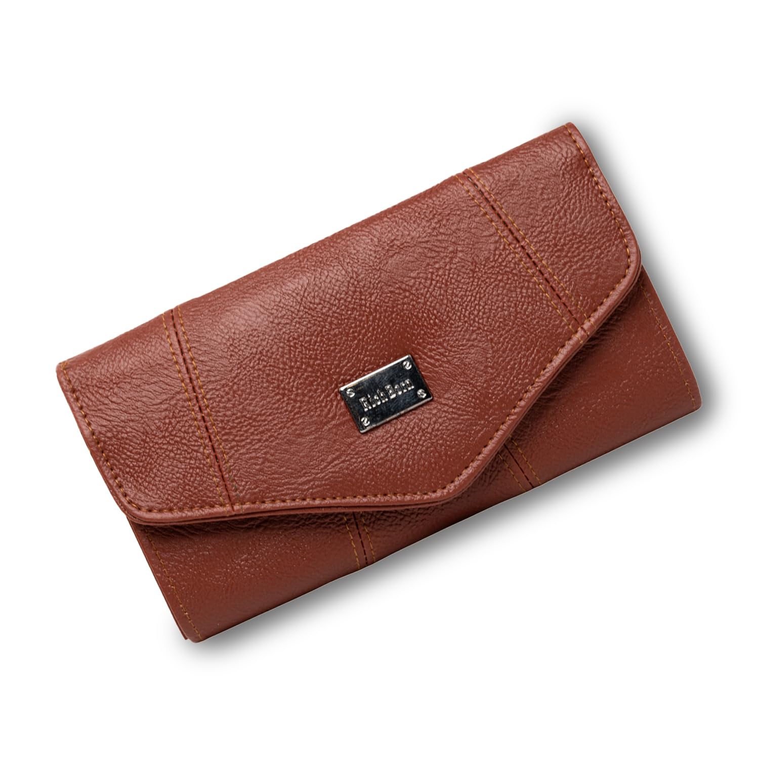 Premium Postcard Plain Leather Textured PU Wallet for Women – Ladies Travel Wallet, Clutch Purse, Card Holder, Coin Pocket, Zipper Compartment, Multi Slot Organiser for Cards & Cash (Tan)-image-16