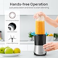 Vista 3 de Consciot CB08 Combo de licuadora y molinillo de 16 piezas para cocina y tamaño personal, mezcla batidos y licuados, bebidas congeladas, comida