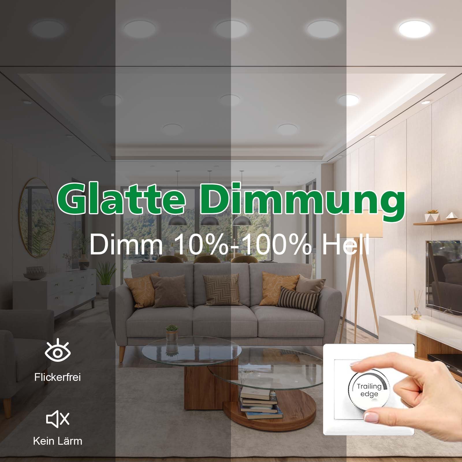 LED Einbaustrahler 230V Dimmbar, 7W LED Spots 68mm - 78mm Lochmaß, 3000K/4000K/6500K Einstellbare Farbtemperatur Deckenspots, IP44 Spots Deckenleuchte Für Küche, Bad, Wohnzimmer, Set of 20