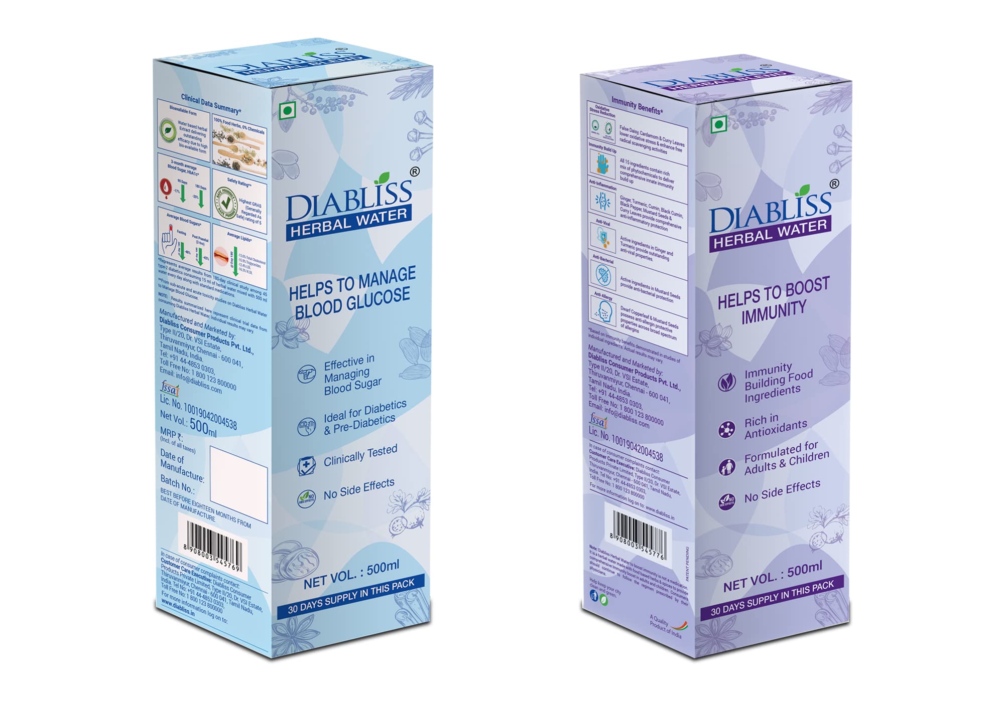 Diabliss Herbal Water for Blood Glucose Management & Immunity Boost Combo Pack (B0BFHWJL8J) Amazon Price History, Amazon Price Tracker